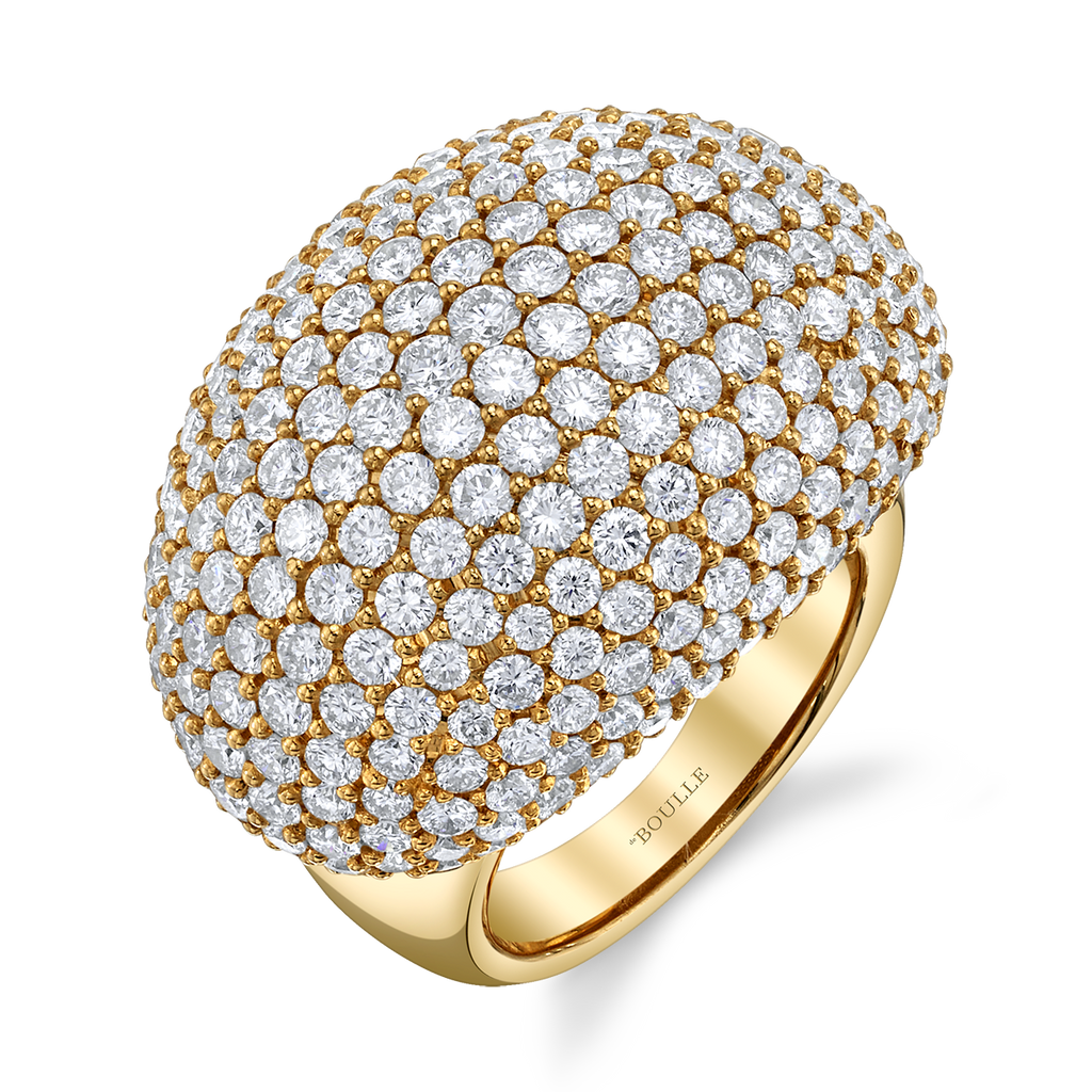 PavÃ© Domed Diamond Ring