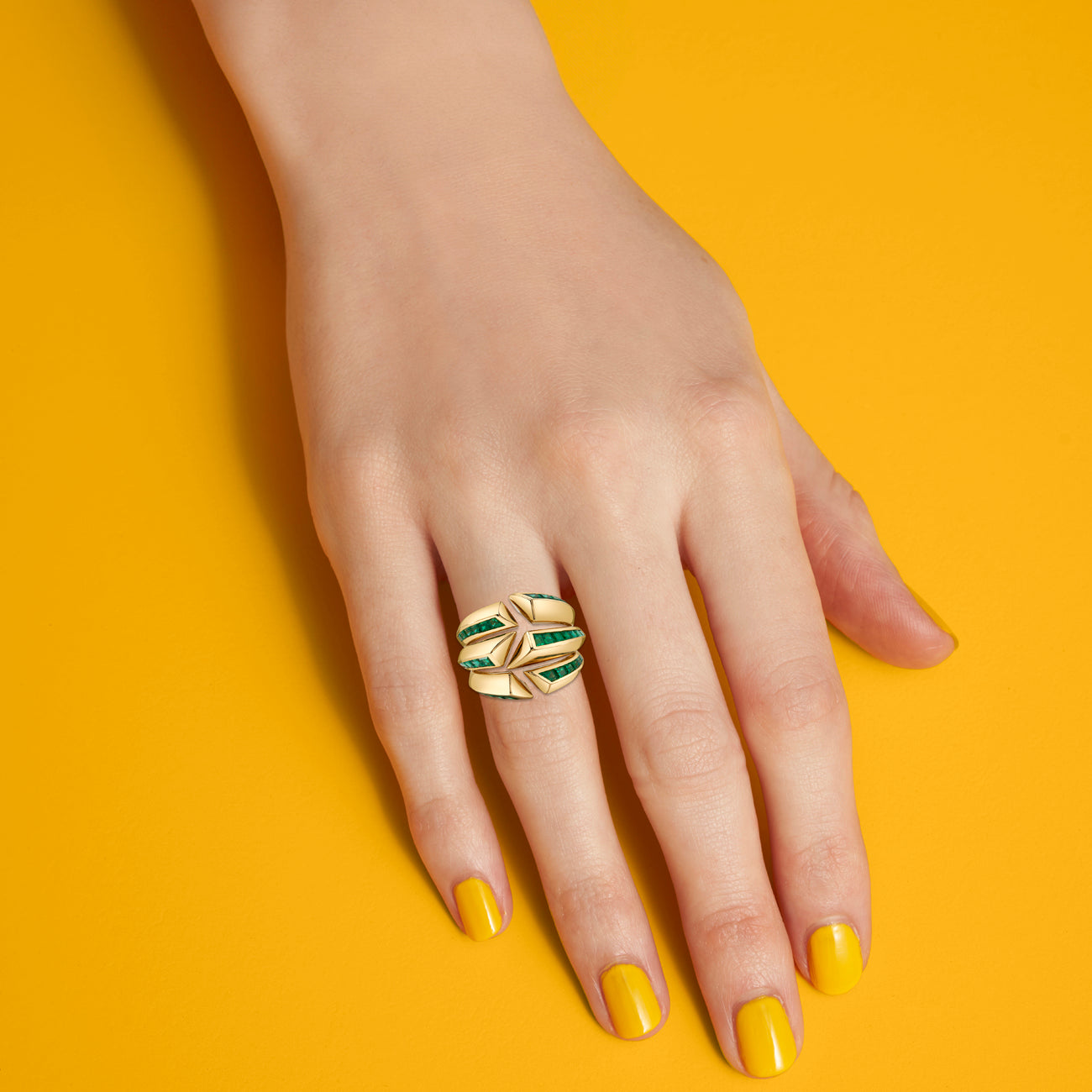 deBoulle Collection Archetype Ring with Emeralds