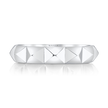 Studded Pyramid Ring in White Gold