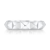 Studded Pyramid Ring in White Gold