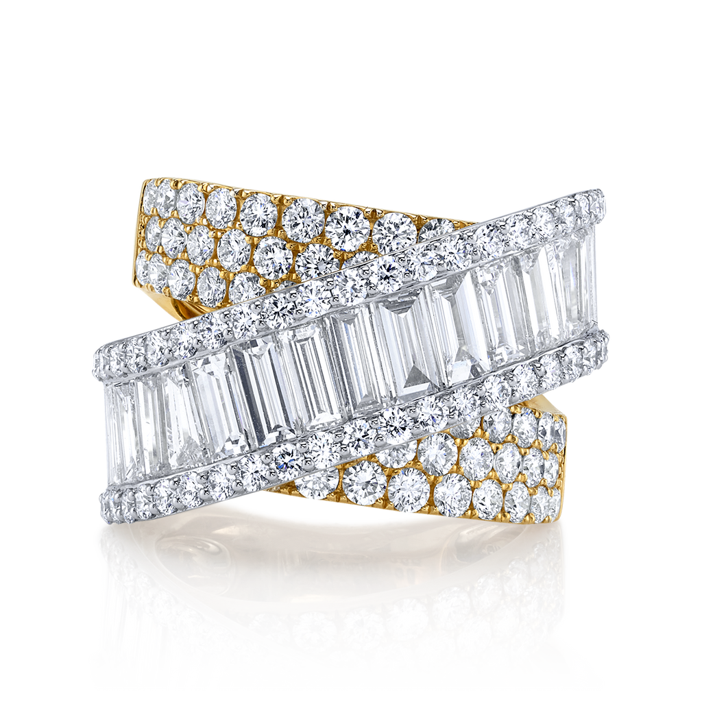 Diamond Crossover Ring