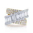 Diamond Crossover Ring