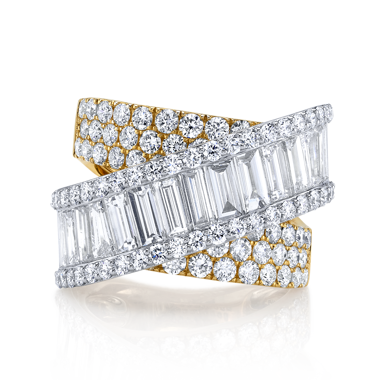 Diamond Crossover Ring