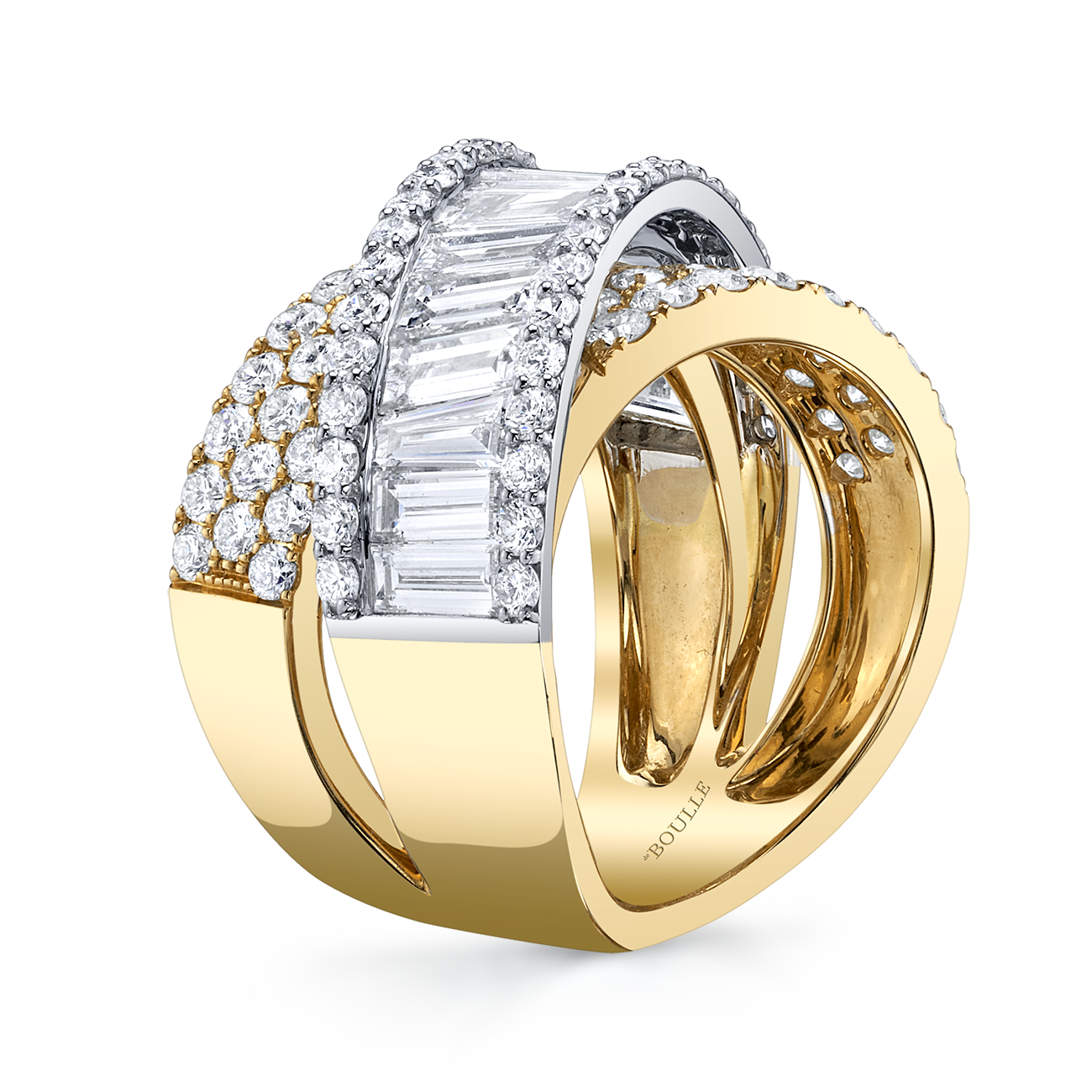 Diamond Crossover Ring