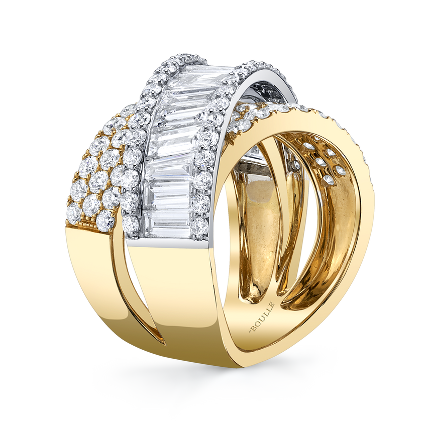 deBoulle Collection Diamond Crossover Ring