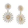 Daisy Double Drop Earrings in Yellow Gold