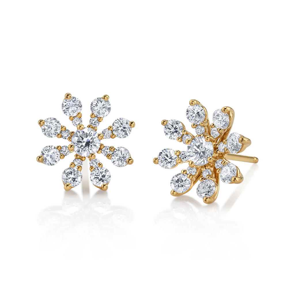 deBoulle Collection Bloom Earrings in Yellow Gold