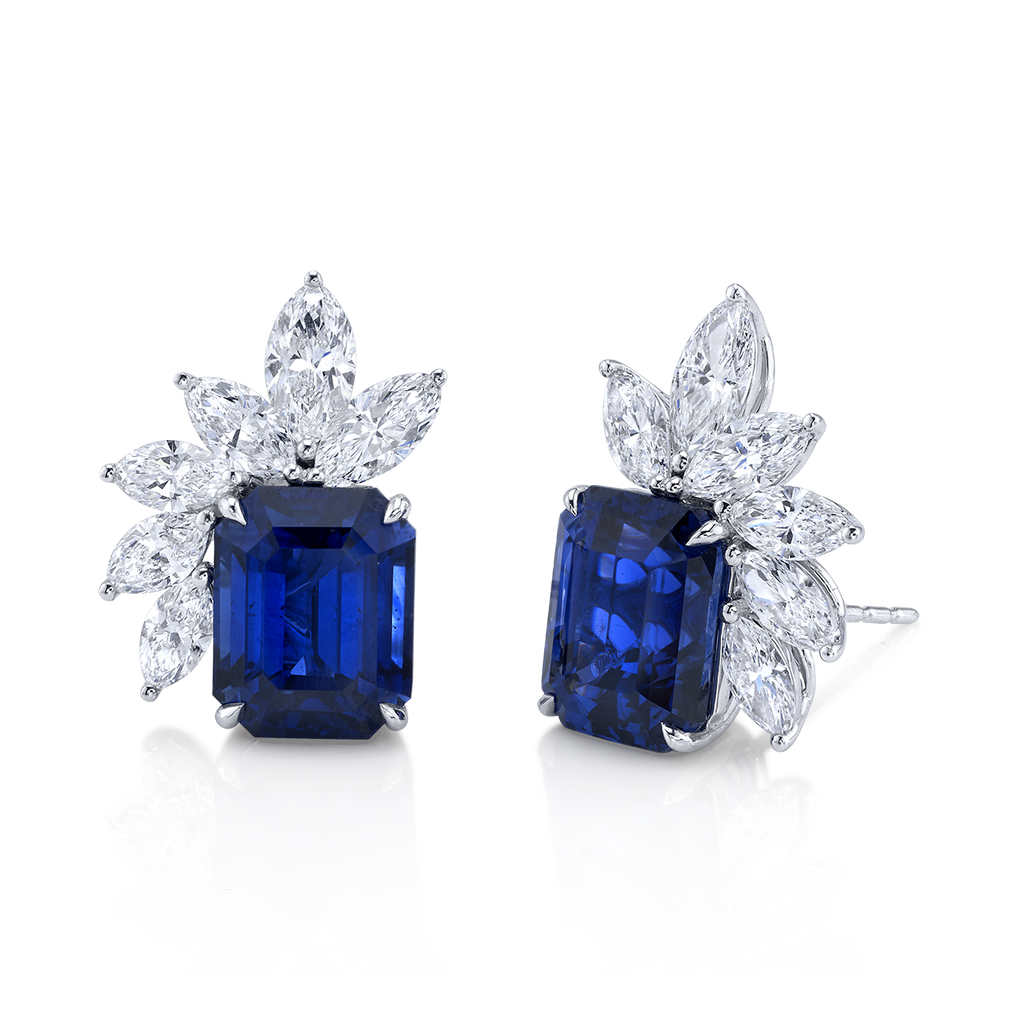 deBoulle High Jewelry Collection Sapphire & Diamond Earrings