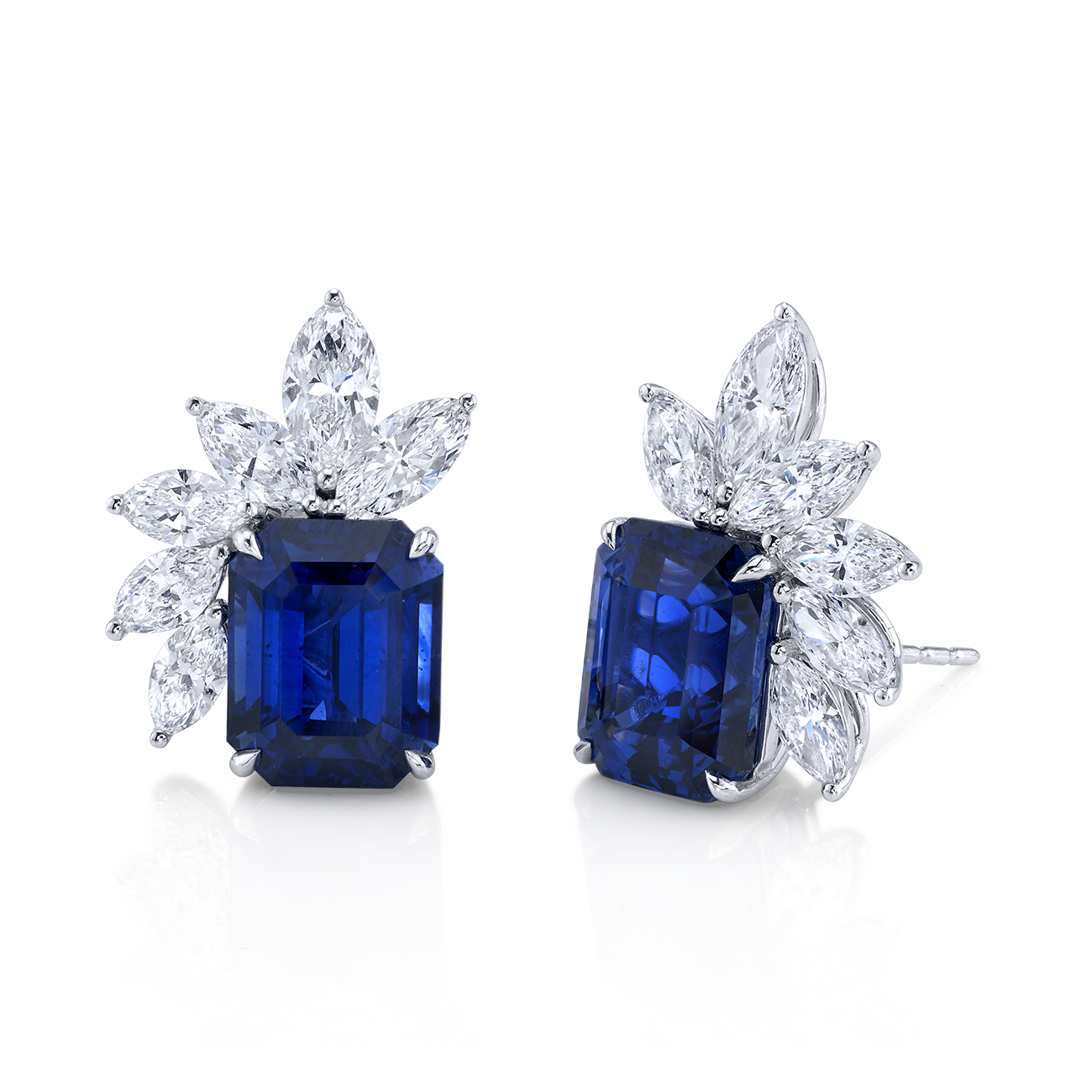 deBoulle High Jewelry Collection Sapphire & Diamond Earrings