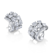 deBoulle Collection Baguette and Round Diamond Ear Clips