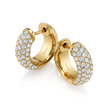 Micro Hoop Earrings with Diamonds in Yellow Gold