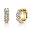 Micro Hoop Earrings with Diamonds in Yellow Gold