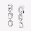 Linkedin Earrings with Diamonds in White Gold