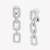 deBoulle Collection Linkedin Earrings with Diamonds in White Gold