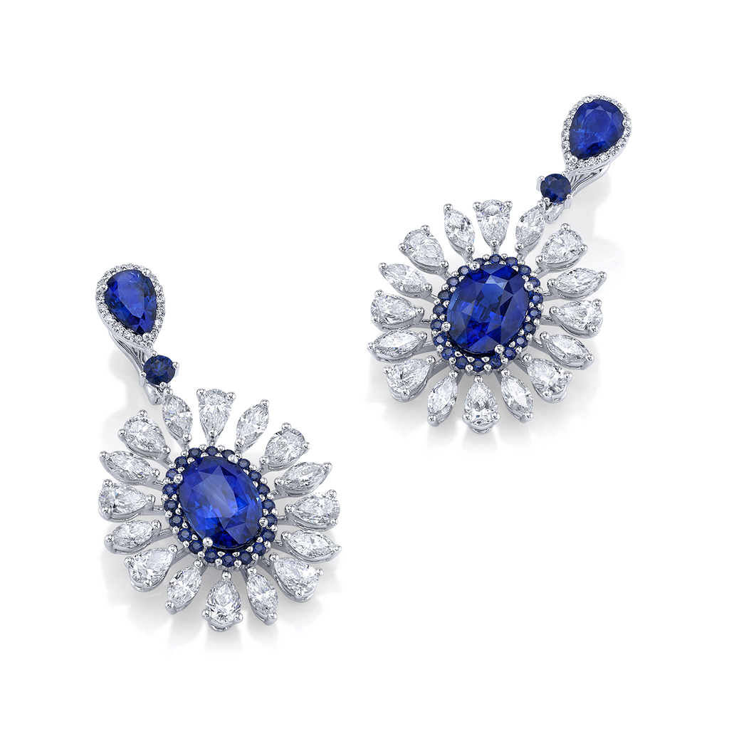 deBoulle High Jewelry Collection Sapphire Starburst Earrings