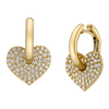 Two of Hearts Diamond Earrings in Yellow Gold