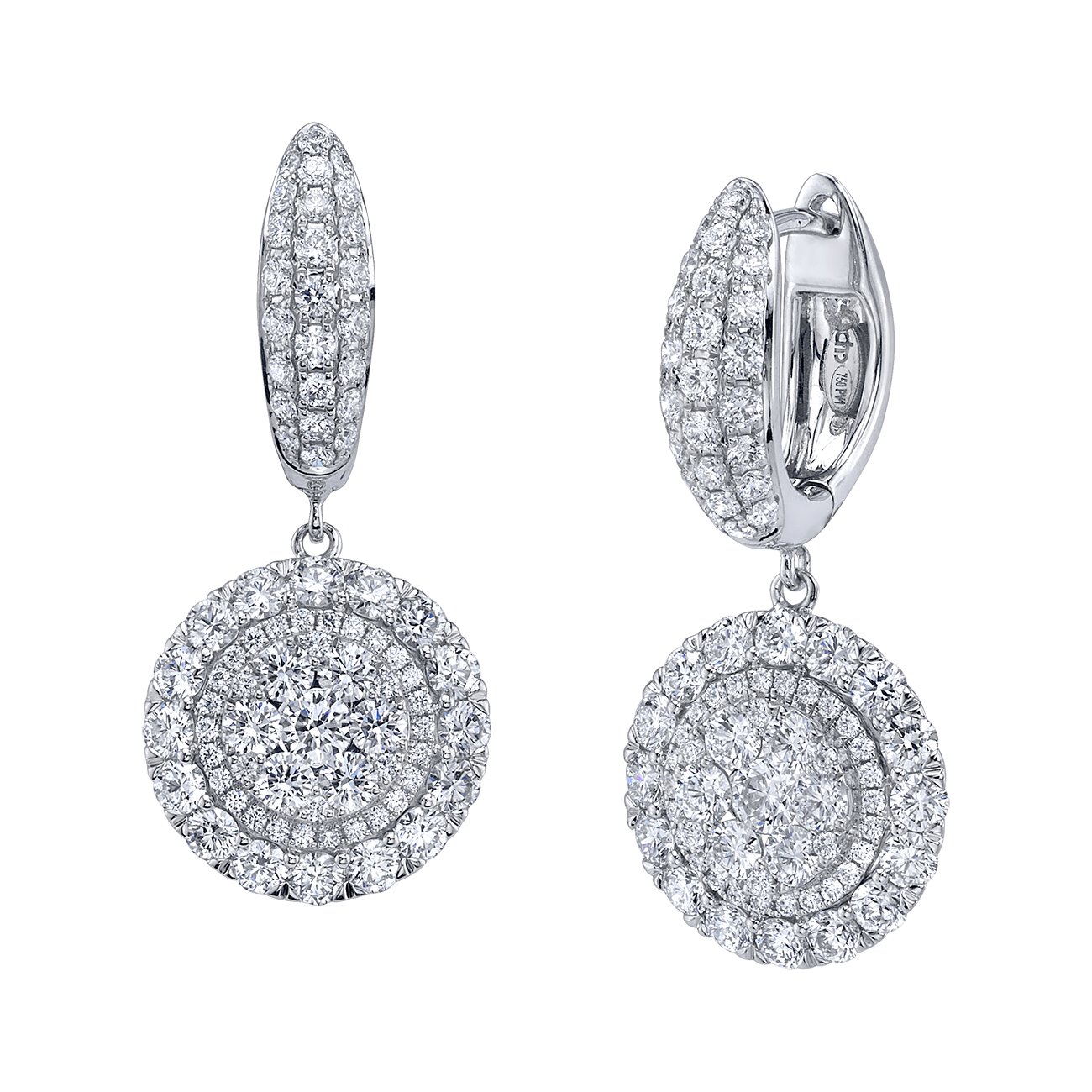 deBoulle Collection Diamond Cluster Dangle Earrings