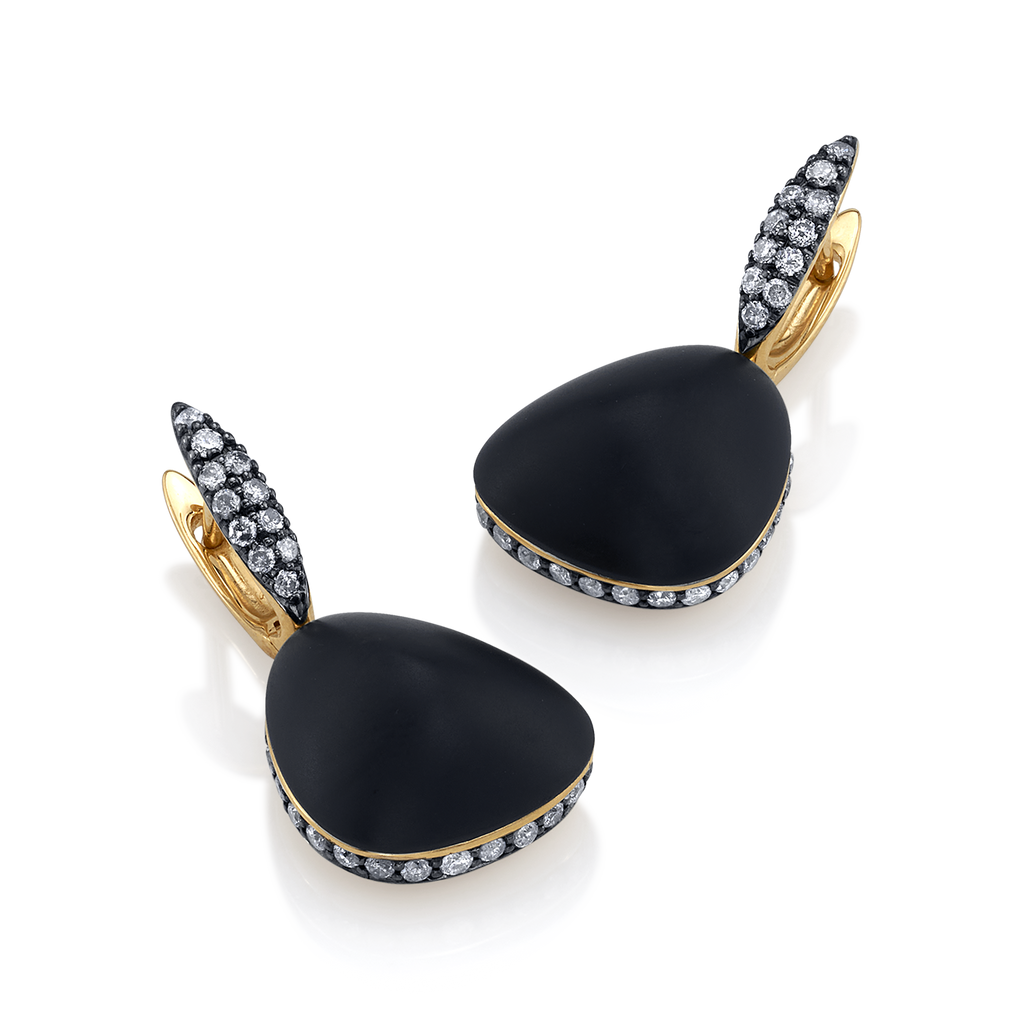 deBoulle Collection Peek A Boo Earrings with Onyx