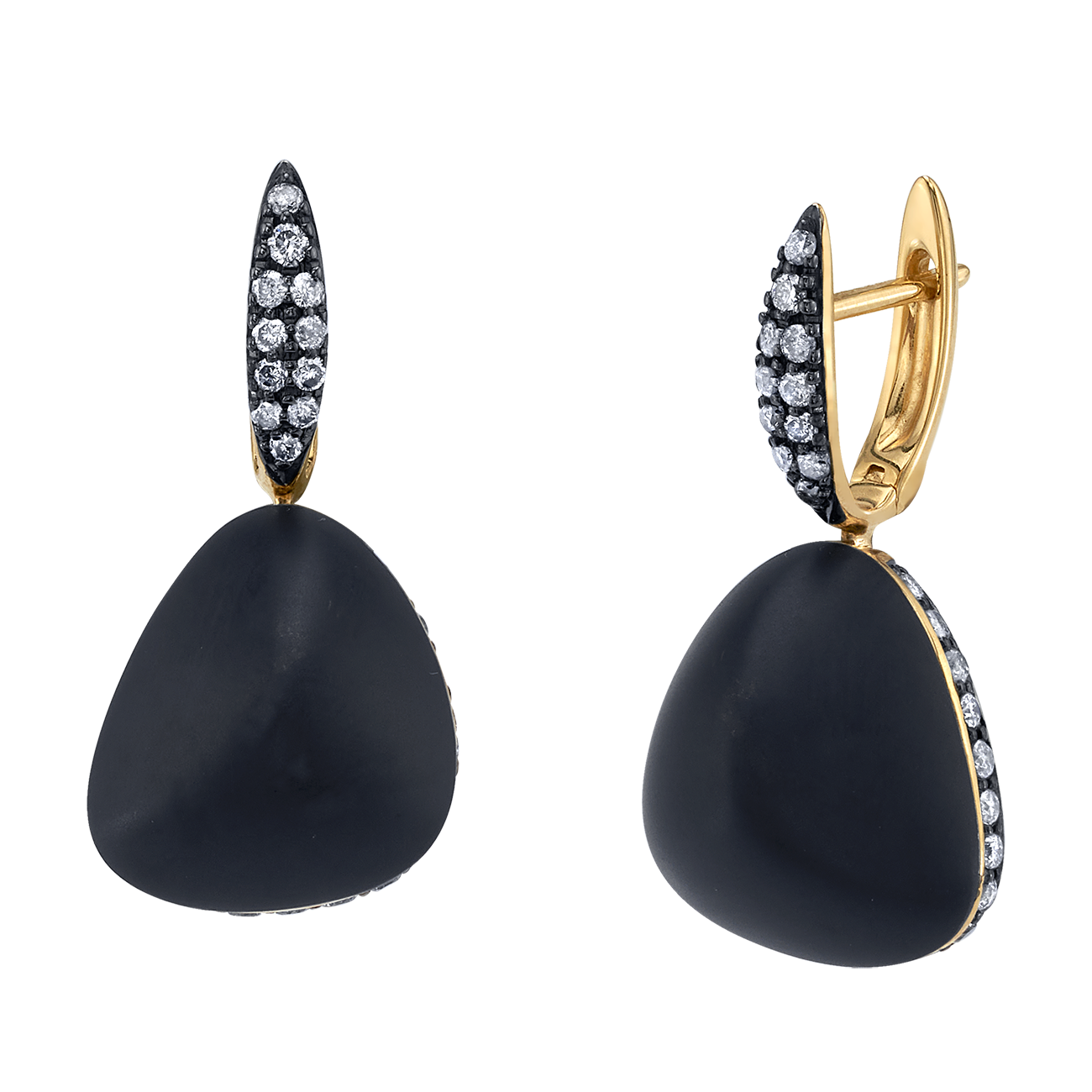 Onyx Peek A Boo Earrings