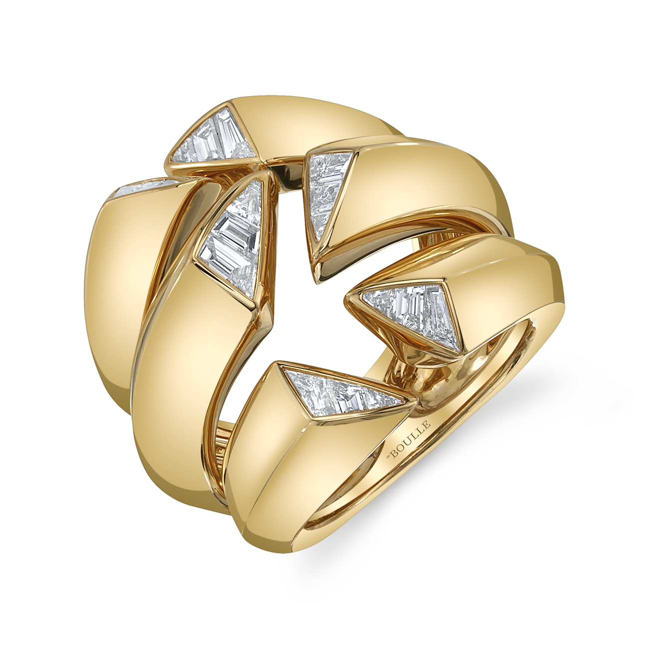 deBoulle Collection Archetype Ring with Diamonds in Yellow Gold