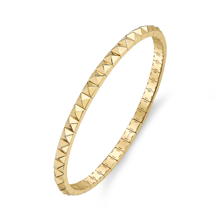 deBoulle Collection Studded Pyramid Bracelet in Yellow Gold