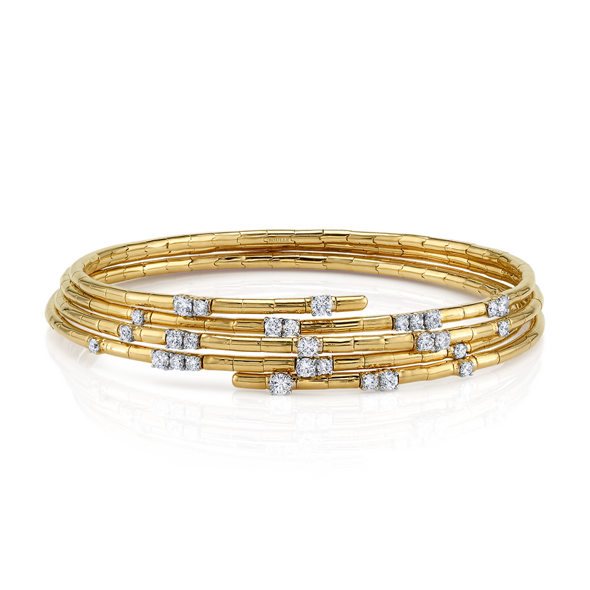 deBoulle Collection Diamond Coil Wrap Bangle