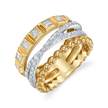 Modern Retro Three Band Ring