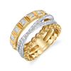 Modern Retro Three Band Ring