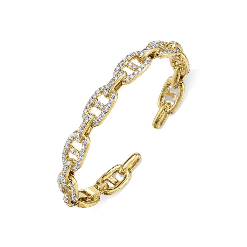 deBoulle Collection Chain Link Cuff in Yellow Gold