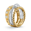 Modern Retro Three Band Ring