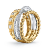 Modern Retro Three Band Ring