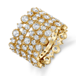 deBoulle Collection Rose Five Row Ring in Yellow Gold