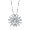 deBoulle Collection Daisy Petite Necklace in White Gold