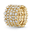deBoulle Collection Rose Five Row Ring in Yellow Gold