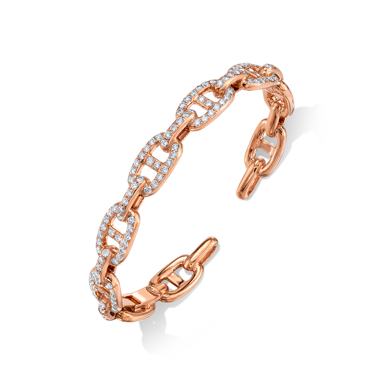 Chain Link Bangle in Rose Gold