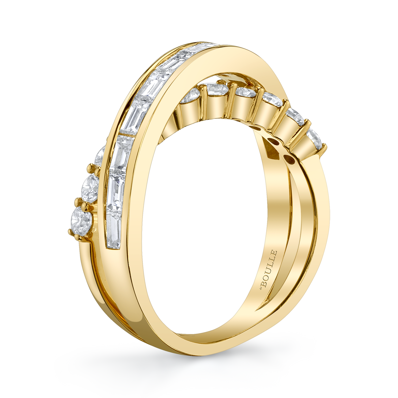 Overlapping Ring in Yellow Gold