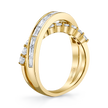 Overlapping Ring in Yellow Gold