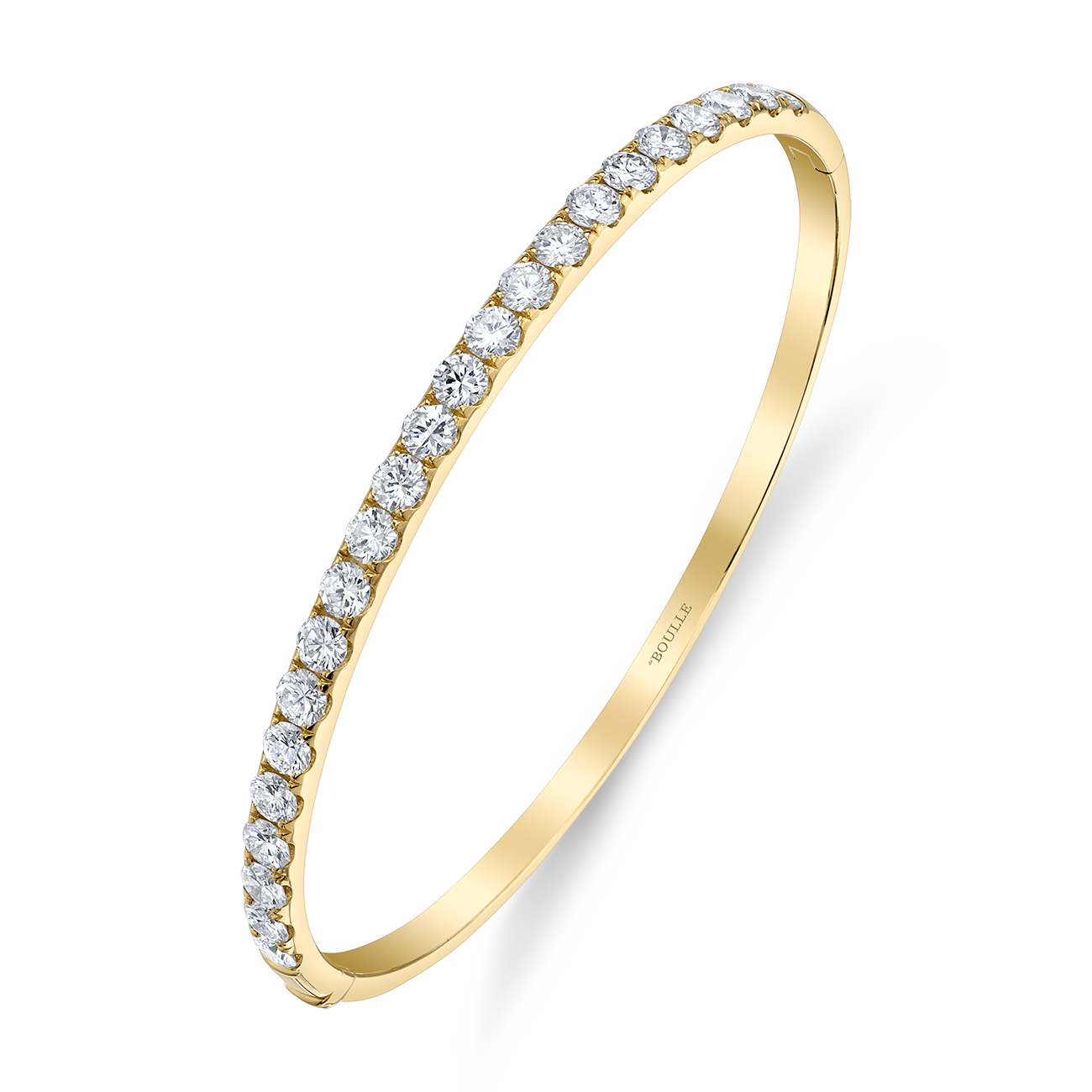 deBoulle Collection Diamond Halfway Bangle in Yellow Gold