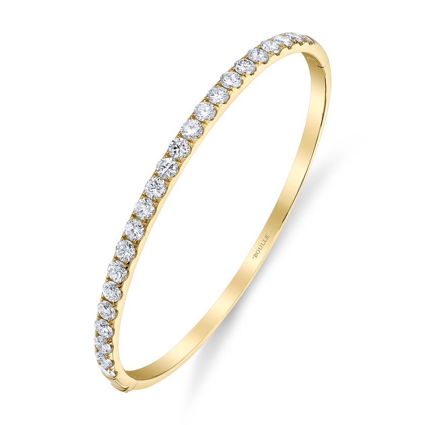 deBoulle Collection Diamond Halfway Bangle in Yellow Gold
