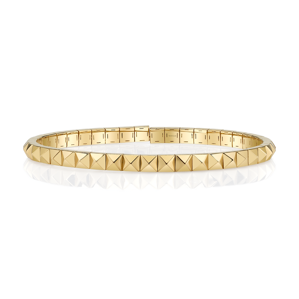 deBoulle Collection Studded Pyramid Bracelet in Yellow Gold