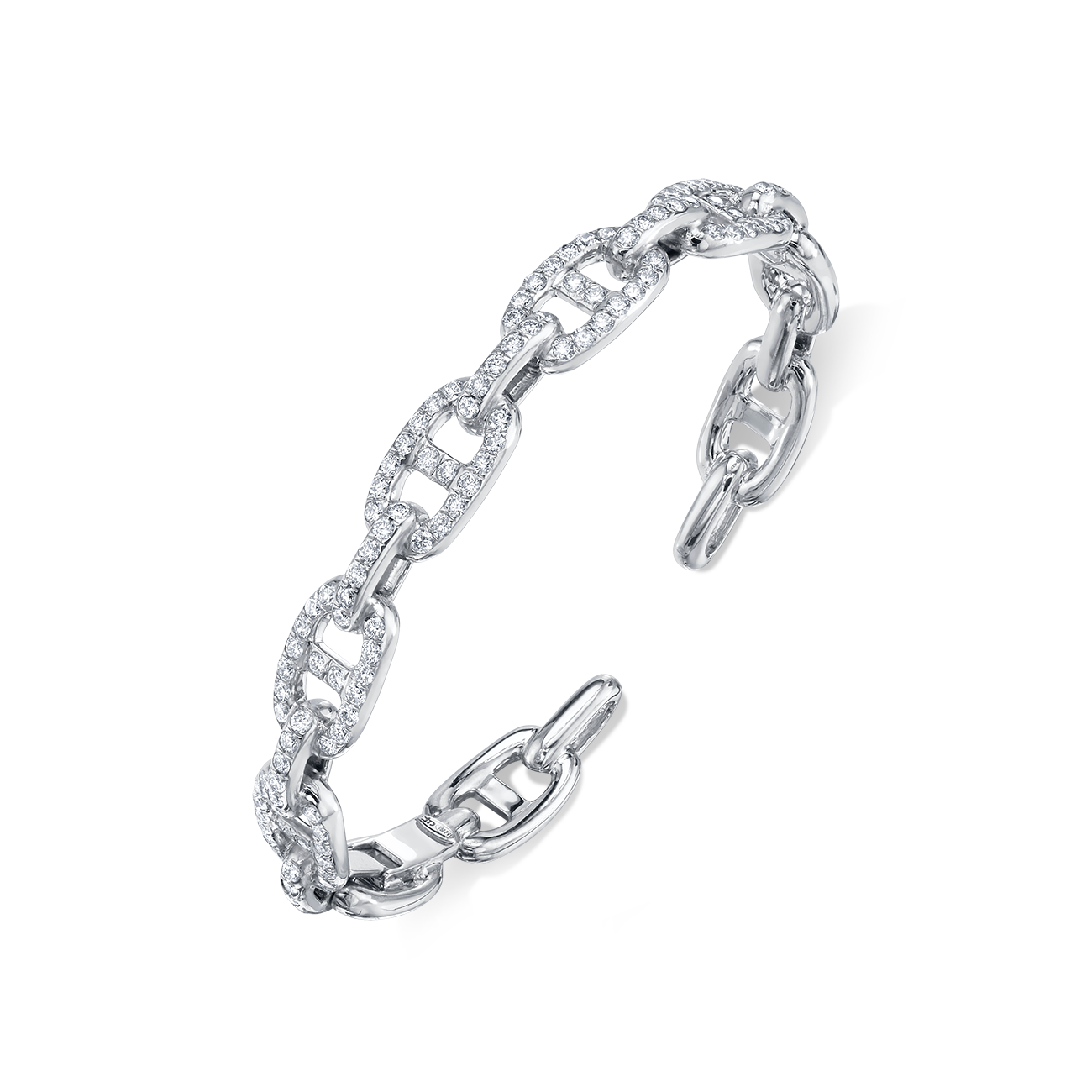 deBoulle Collection Chain Link Bangle in White Gold