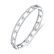 deBoulle Collection Fleur de Lis Openwork Bangle in White Gold