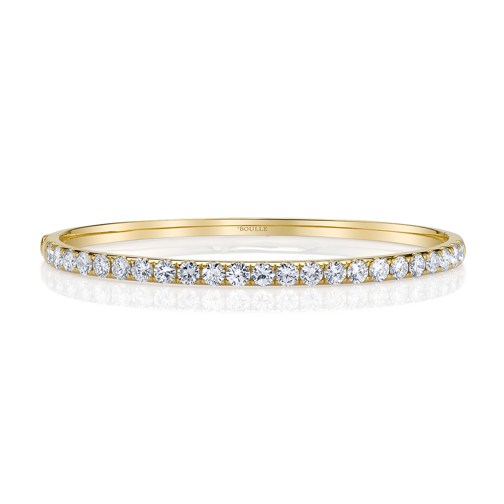 deBoulle Collection Diamond Halfway Bangle in Yellow Gold