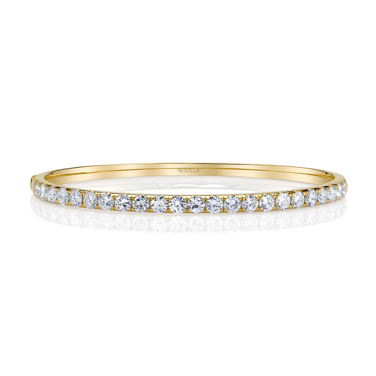deBoulle Collection Diamond Halfway Bangle in Yellow Gold