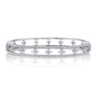 deBoulle Collection Fleur de Lis Openwork Bangle in White Gold