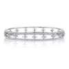 deBoulle Collection Fleur de Lis Openwork Bangle in White Gold