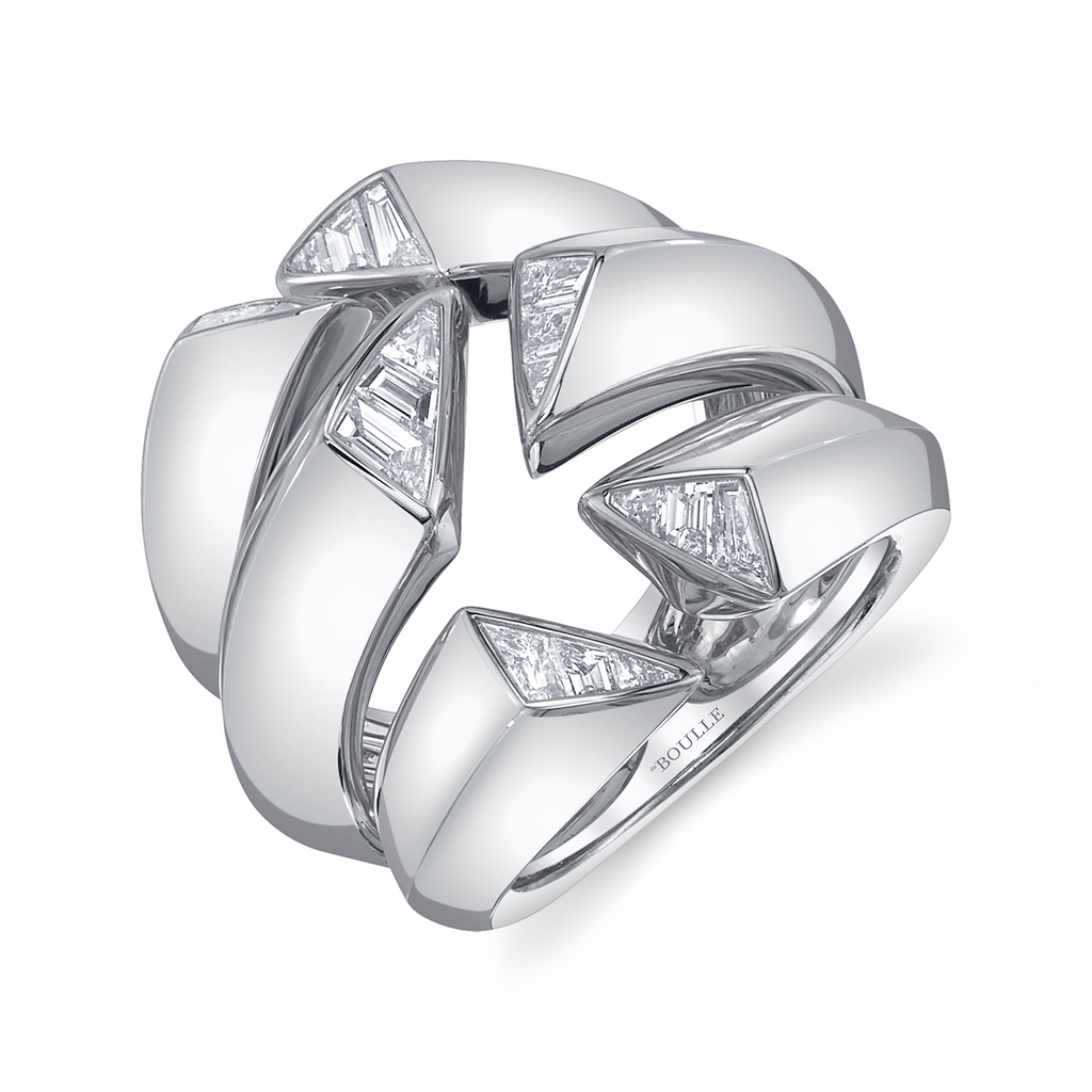 deBoulle Collection Archetype Ring with Diamonds in White Gold