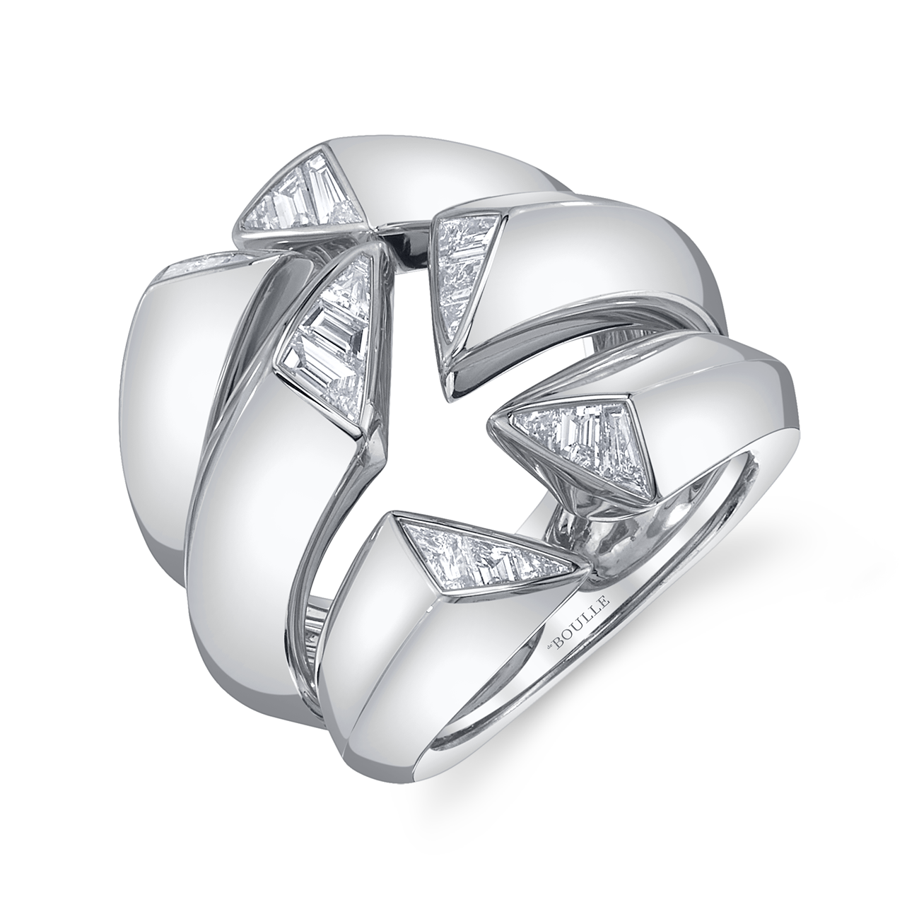 deBoulle Collection Archetype Ring with Diamonds in White Gold