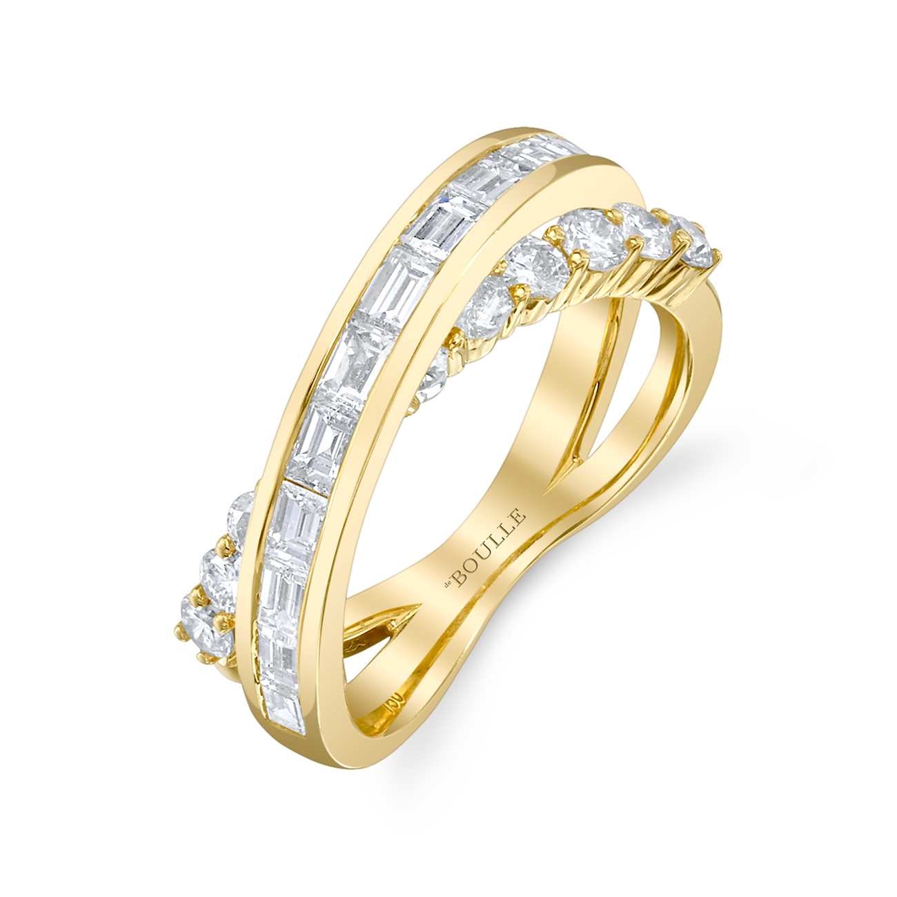 Overlapping Ring in Yellow Gold