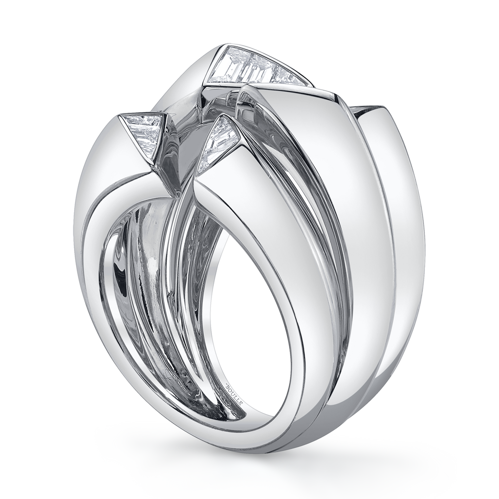deBoulle Collection Archetype Ring with Diamonds in White Gold